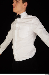  Jamie bow tie dressed uniform upper body waiter uniform white shirt 0002.jpg